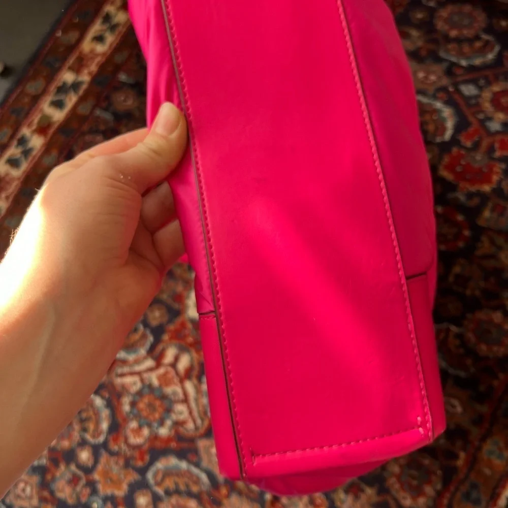 Tory Burch Ella Mini Puffer Tote Hot Pink